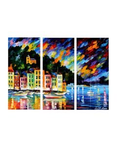 PORTOFINO HARBOUR - BEAUTIFUL ITALY  - SET OF 3